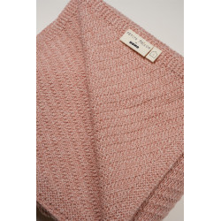 Petite Maison baby knitted blanket 90cmx90cm Old Pink