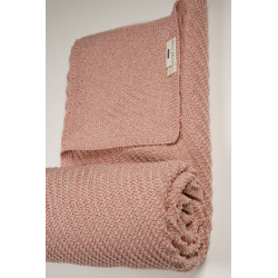 Petite Maison baby knitted blanket 90cmx90cm Old Pink