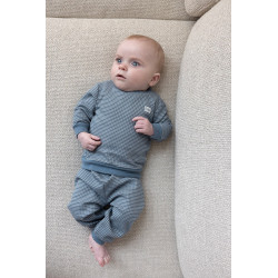 Feetje Pyjama wafel IJs blauw