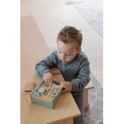 Feetje Pyjama wafel IJs blauw