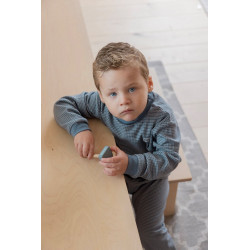 Feetje Pyjama wafel IJs blauw