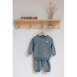 Feetje Pyjama wafel IJs blauw