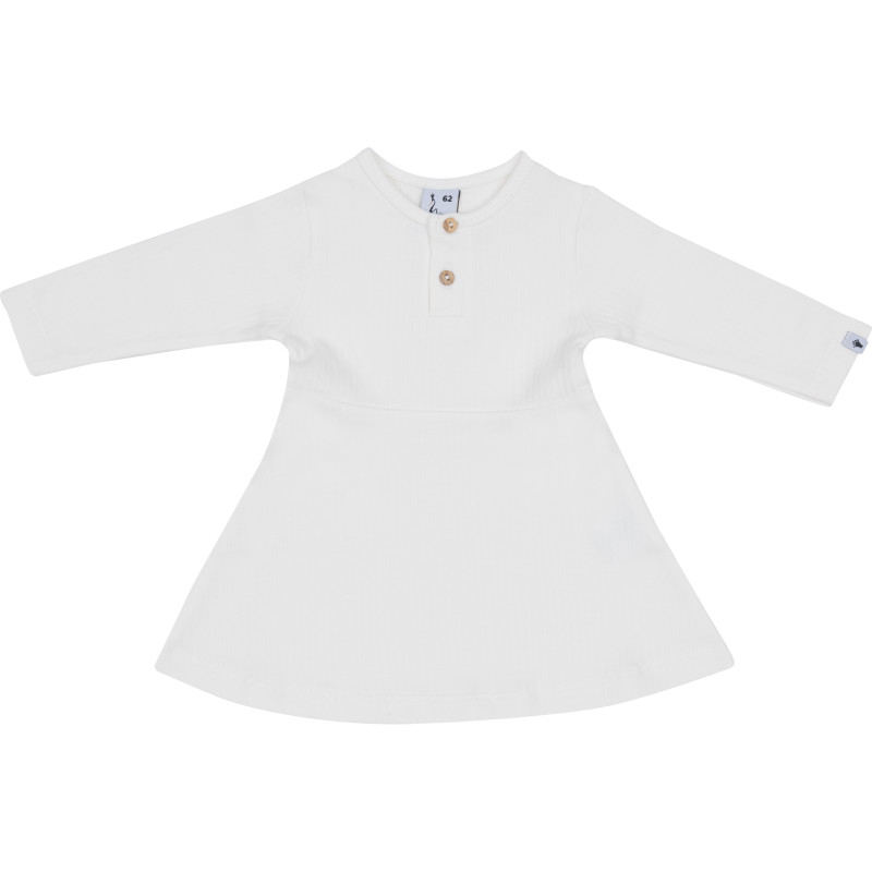 Klein Baby Dress Rib Natural White
