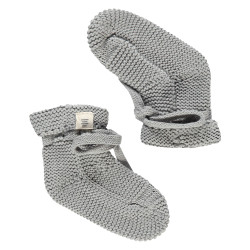A Tiny Story baby slippers Steel