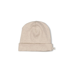 Feetje Mutsje rib - Dear Autumn Taupe melange