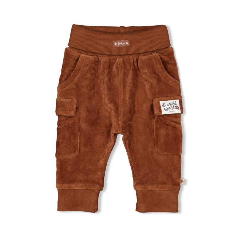 Feetje Broek velours rib - Wild World Bruin