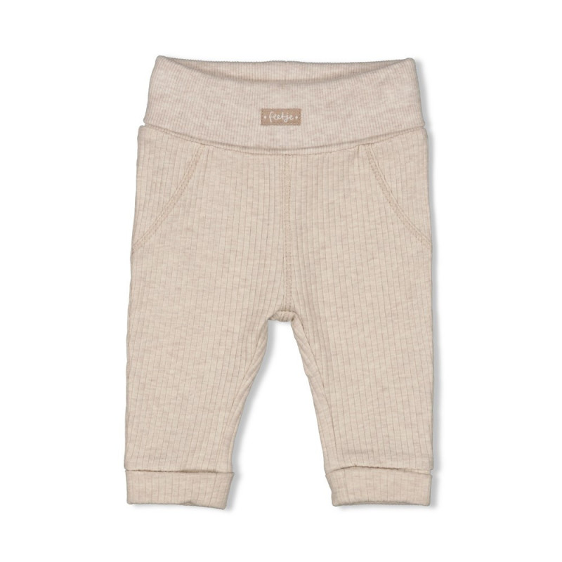 Feetje Broek rib - Dear Autumn Taupe melange