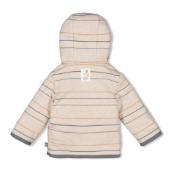 Feetje Bouclé omkeerbaar jasje met capuchon - Howdy Blauw