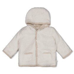 Feetje Omkeerbaar jasje met capuchon AO - Dear Autumn Taupe melange