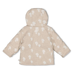 Feetje Omkeerbaar jasje met capuchon AO - Dear Autumn Taupe melange