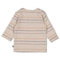 Feetje Longsleeve streep - Howdy Taupe melange