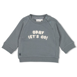 Feetje Sweater - Let's Go! Petrol