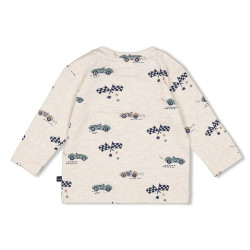 Feetje Longsleeve AOP - Let's Go! Offwhite melange