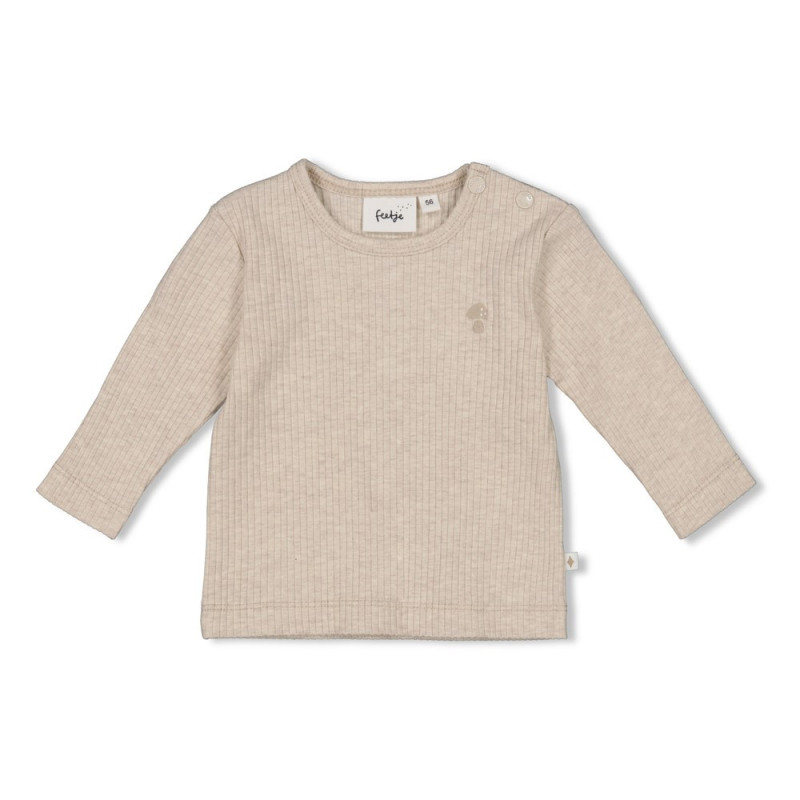 Feetje Longsleeve rib - Dear Autumn Taupe melange