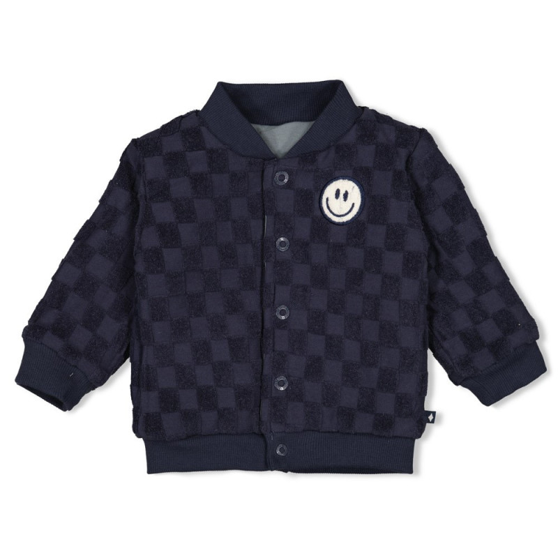 Feetje Omkeerbaar vestje - Let's Go! Petrol