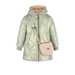 NoNo Betty Reversible Hooded Mid Long Jacket+ Bag Loden Frost Green