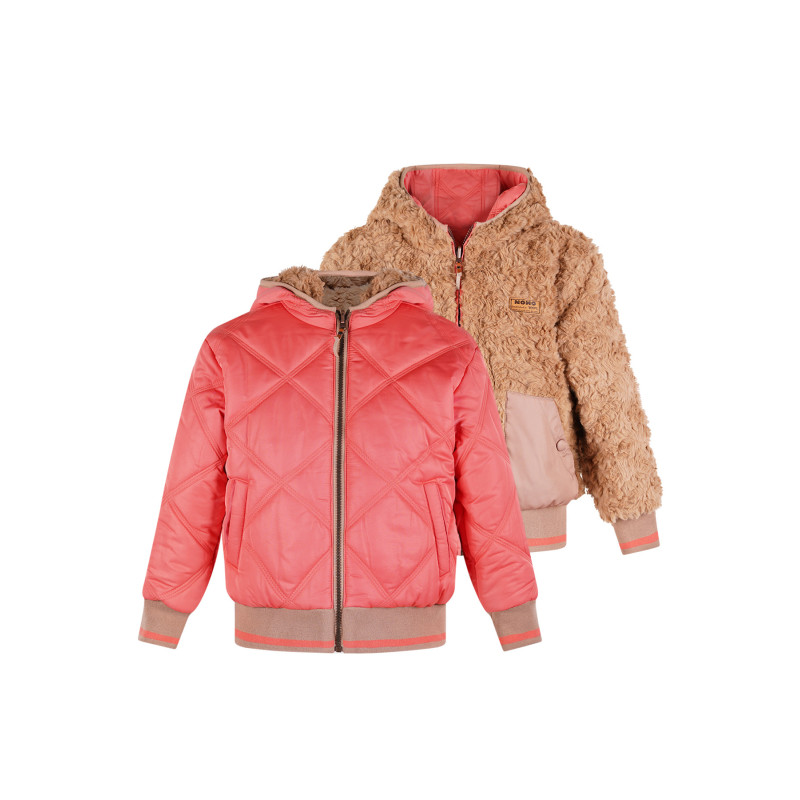 NoNo Bomby Reversible Hooded Bomber Jacket Blushy Cheeks