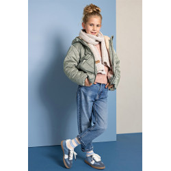 NoNo 'Button Hooded Short Winter Jacket Burnt Olive