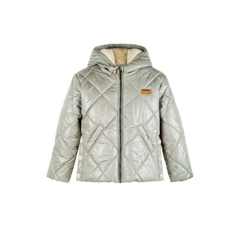 NoNo 'Button Hooded Short Winter Jacket Burnt Olive