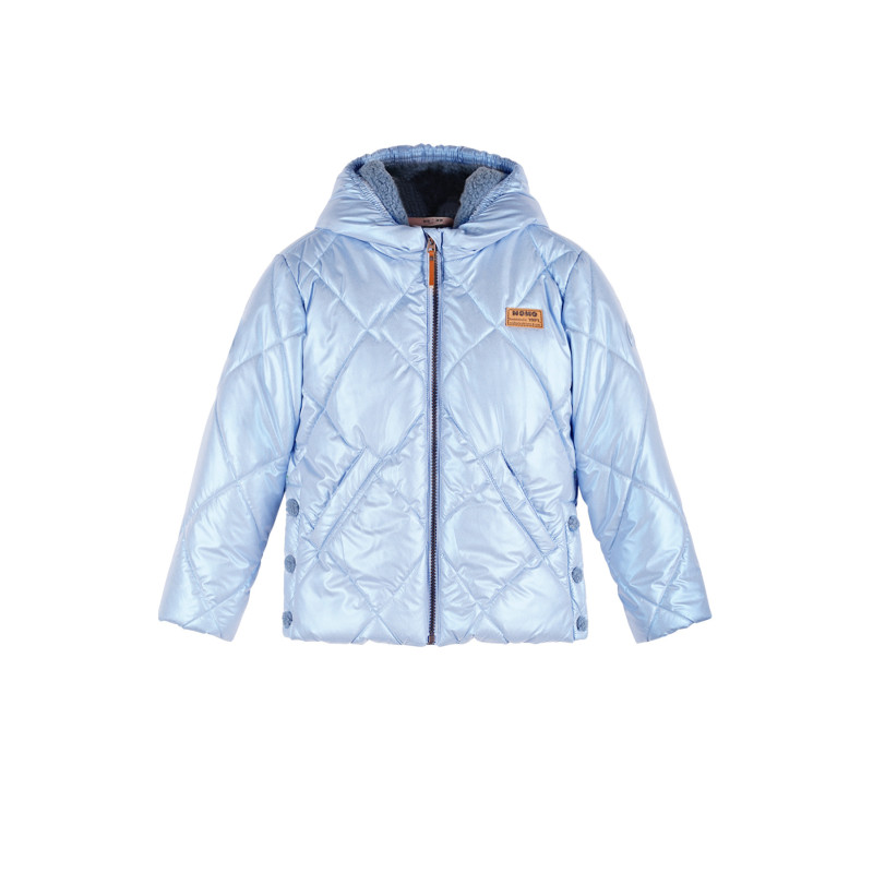 NoNo Button Hooded Short Winter Jacket Vintage Denim