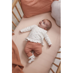 Feetje Broek ajour rib - Morning Sun Roze