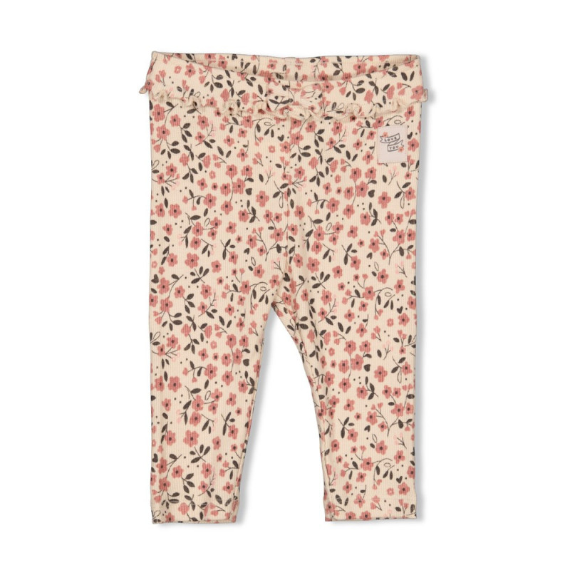 Feetje Legging rib AOP - Woodland Bloom Offwhite