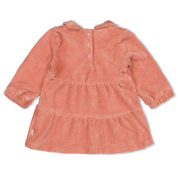 Feetje Jurk velours rib - Woodland Bloom Mauve