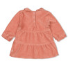 Feetje Jurk velours rib - Woodland Bloom Mauve