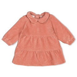 Feetje Jurk velours rib - Woodland Bloom Mauve