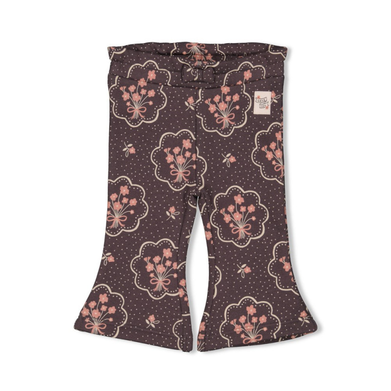 Feetje Flare broek AOP - Woodland Bloom Antraciet