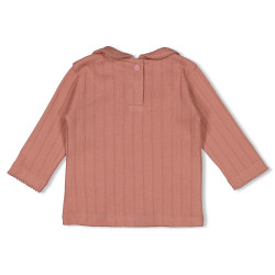Feetje Longsleeve pointelle rib - Woodland Bloom Mauve