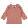 Feetje Longsleeve pointelle rib - Woodland Bloom Mauve