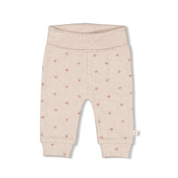 Feetje Broek rib AOP - Morning Sun Taupe melange