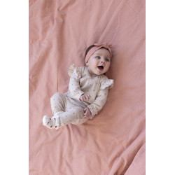 Feetje Broek rib AOP - Morning Sun Taupe melange