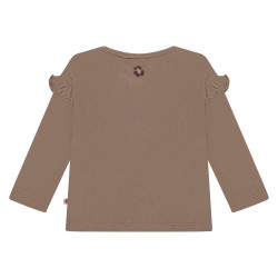 Babyface baby girls t-shirt long sleeve Sepia