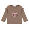 Babyface baby girls t-shirt long sleeve Sepia