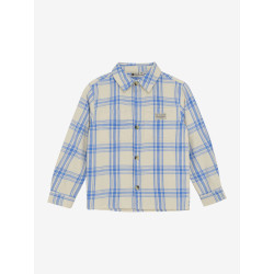 Daily 7 Shirt Check Print Dusty Kobalt