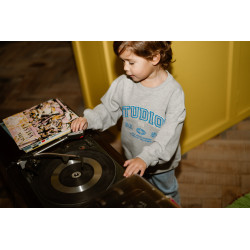 Daily 7 Oversized Sweater Artwork Medium Grey Melange