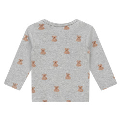 A Tiny Story baby t-shirt long sleeve Light Grey Melange