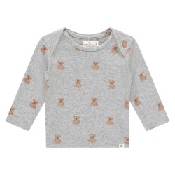 A Tiny Story baby t-shirt long sleeve Light Grey Melange