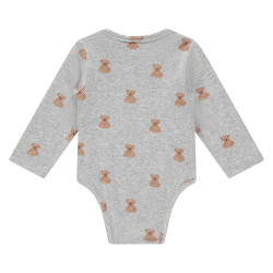 A Tiny Story baby t-shirt long sleeve Light Grey Melange