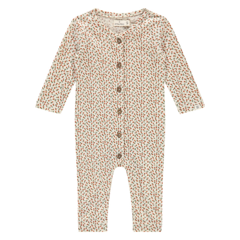 A Tiny Story baby suit long sleeve Light Grey Melange