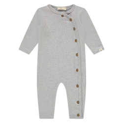 A Tiny Story baby suit long sleeve Light Grey Melange