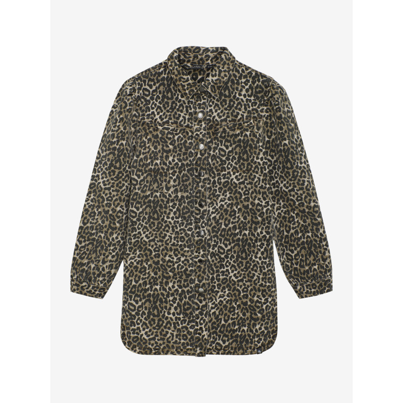 Indian Blue Jeans Dress Leopard Sand