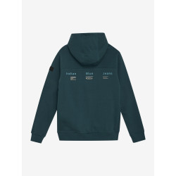 Indian Blue Jeans Hoodie Chest & Backprint Green