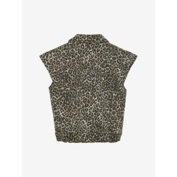 Indian Blue Jeans Vest Leopard Sand