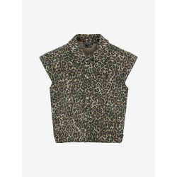 Indian Blue Jeans Vest Leopard Sand