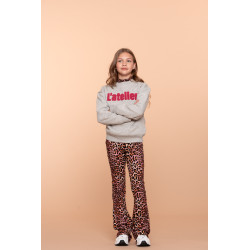 Geisha Kids Sweater atelier grey melange/fuchsia