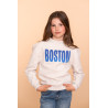 Geisha Kids Sweater Boston beige melange/blue
