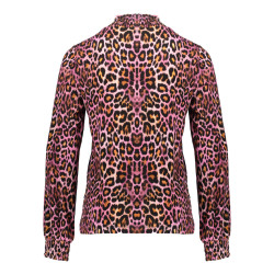 Geisha Kids Top ls AOP pink panter fuchsia/black